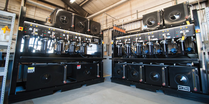 The renovated lube room offers better lubricant storage. The renovated lube room offers better lubricant storage.