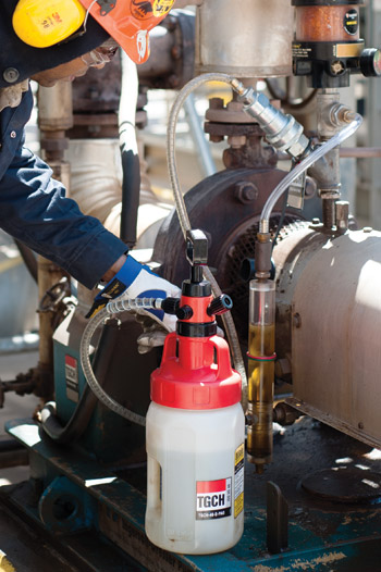 Sealable and refillable containers are now the plant standard for all oil top-ups. Sealable and refillable containers are now the plant standard for all oil top-ups.