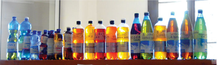 These improper oil sample bottles are real-life examples of what a laboratory may receive. These improper oil sample bottles are real-life examples of what a laboratory may receive.
