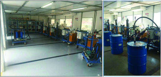 An internal view of the plant’s lubrication workshop An internal view of the plant’s lubrication workshop