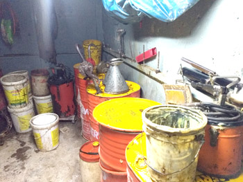Figure 2.Unorganized Lube Room Figure 2.Unorganized Lube Room