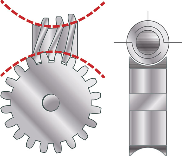 Figure 3. Double-throated (double-enveloping) Figure 3. Double-throated (double-enveloping)