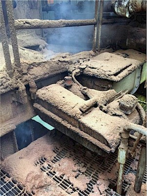 Contamination control dust covered