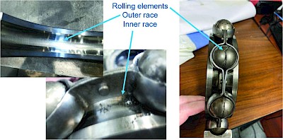 Equipment fails table rolling elements