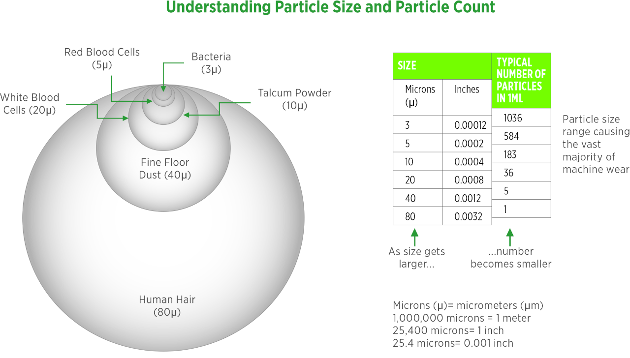 Particle size counting