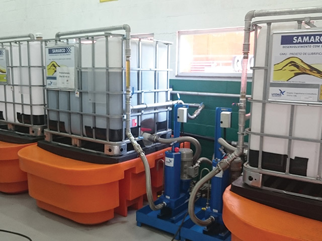 New oil is pumped through hard piping to the treatment room. New oil is pumped through hard piping to the treatment room.